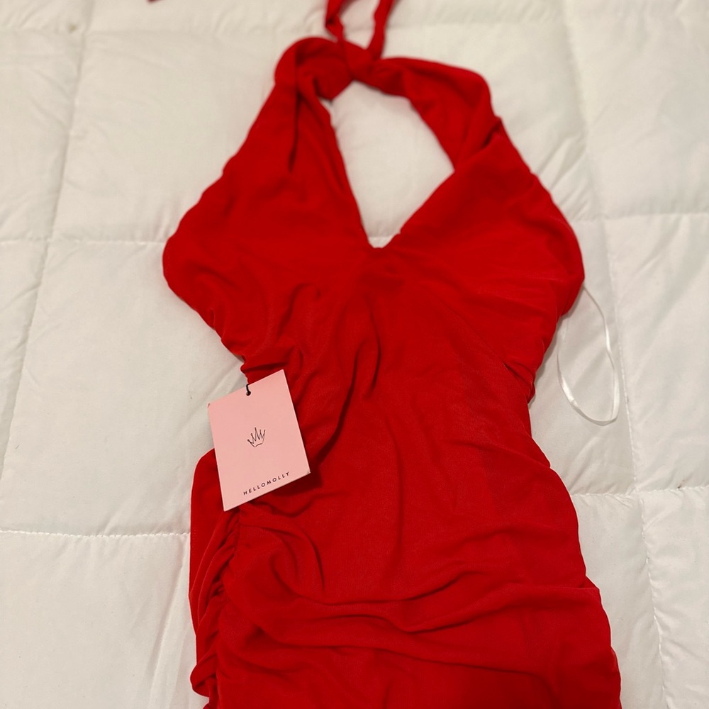 Hello Molly Red Halter Dress